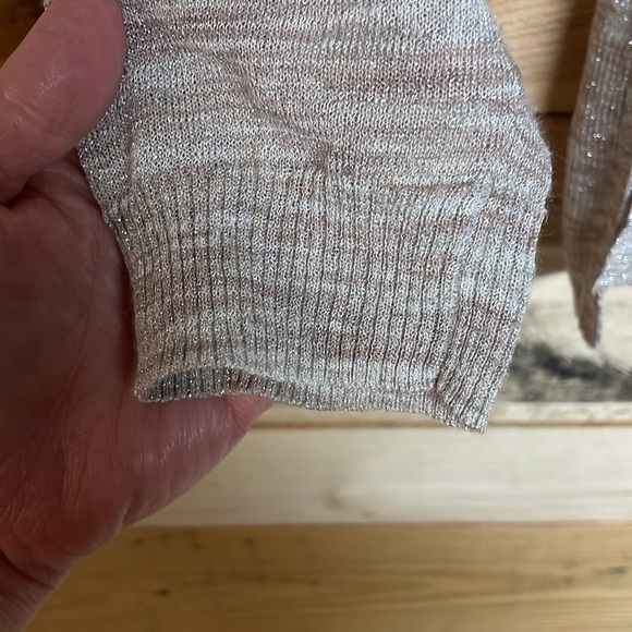 J.Crew Size M Tan and Cream Color Button-Up Lightweight Cardigan With Sh… - Picture 4 of 9